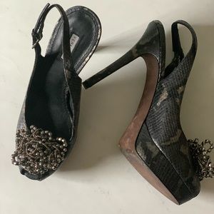 Vera Wang Melody Peep Toe Heels - 7.5